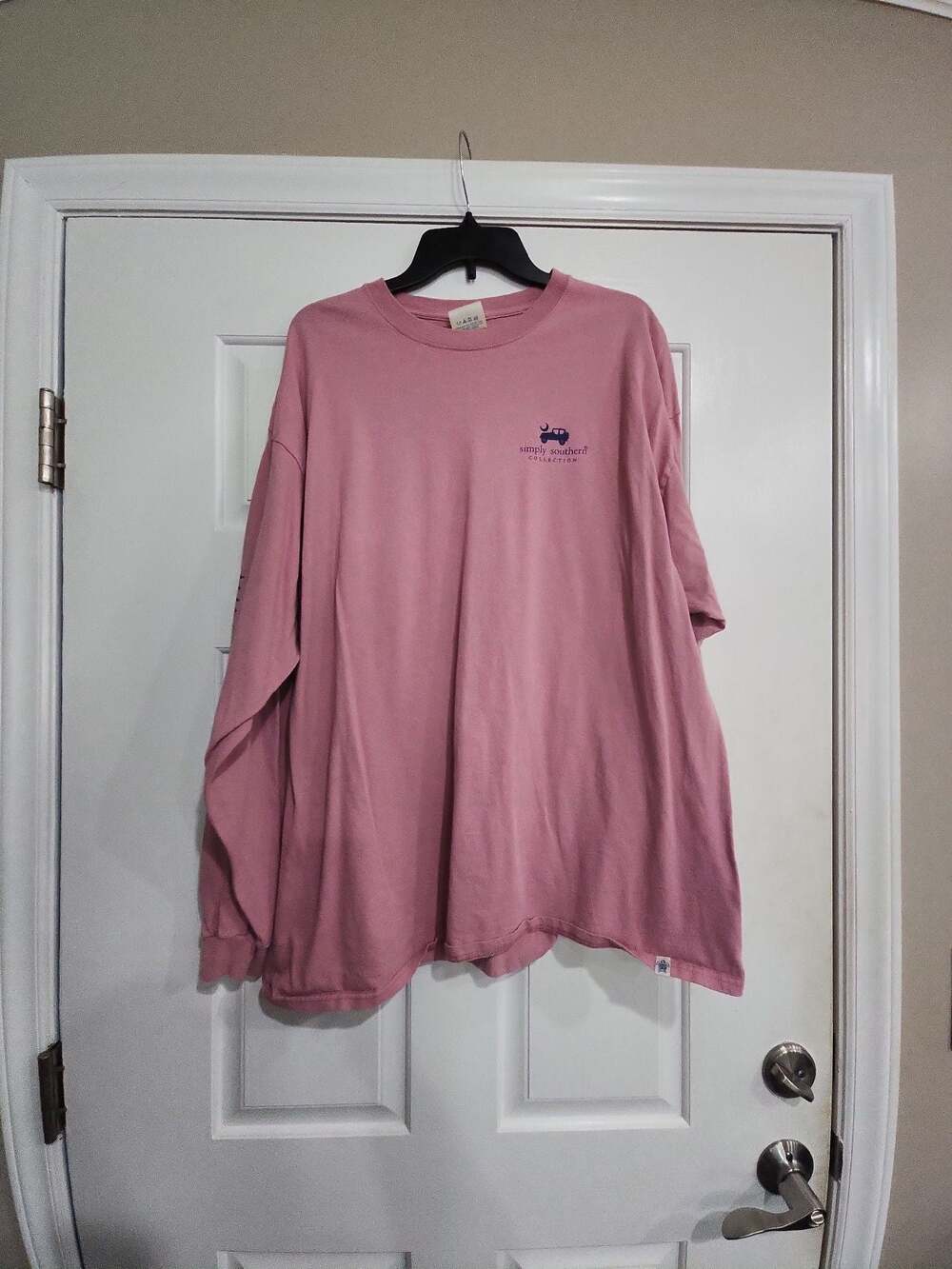 Simply Southern Adventure More Worry Less Pink Long Sleeve Graphic T-Shirt XXL